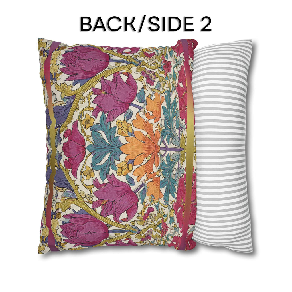 William Morris Style Hyacinth Pillow Cover: John Henry Dearle Inspired Floral
