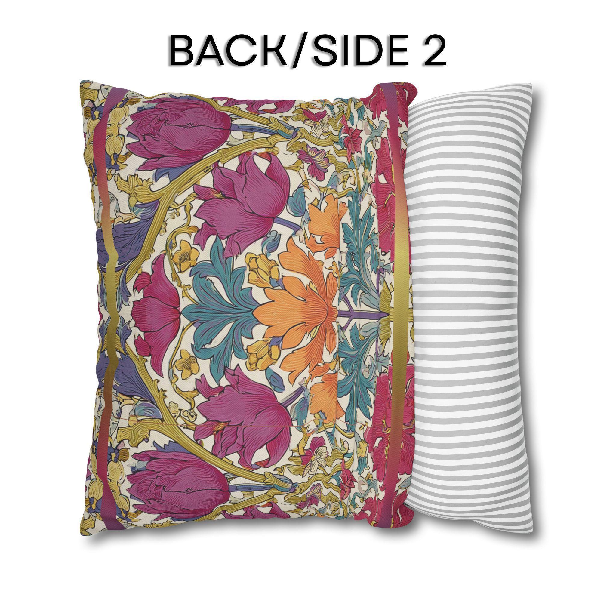 William Morris Style Hyacinth Pillow Cover: John Henry Dearle Inspired Floral