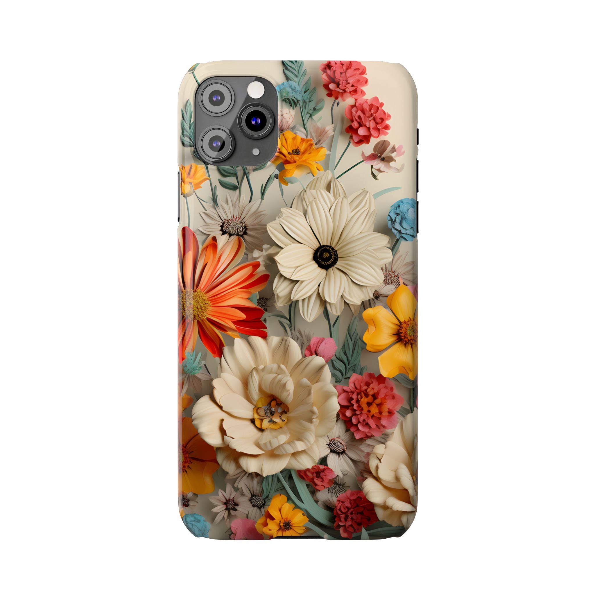 Wildflower iPhone Case: Vintage Style Floral Design, Slim Protective Cover