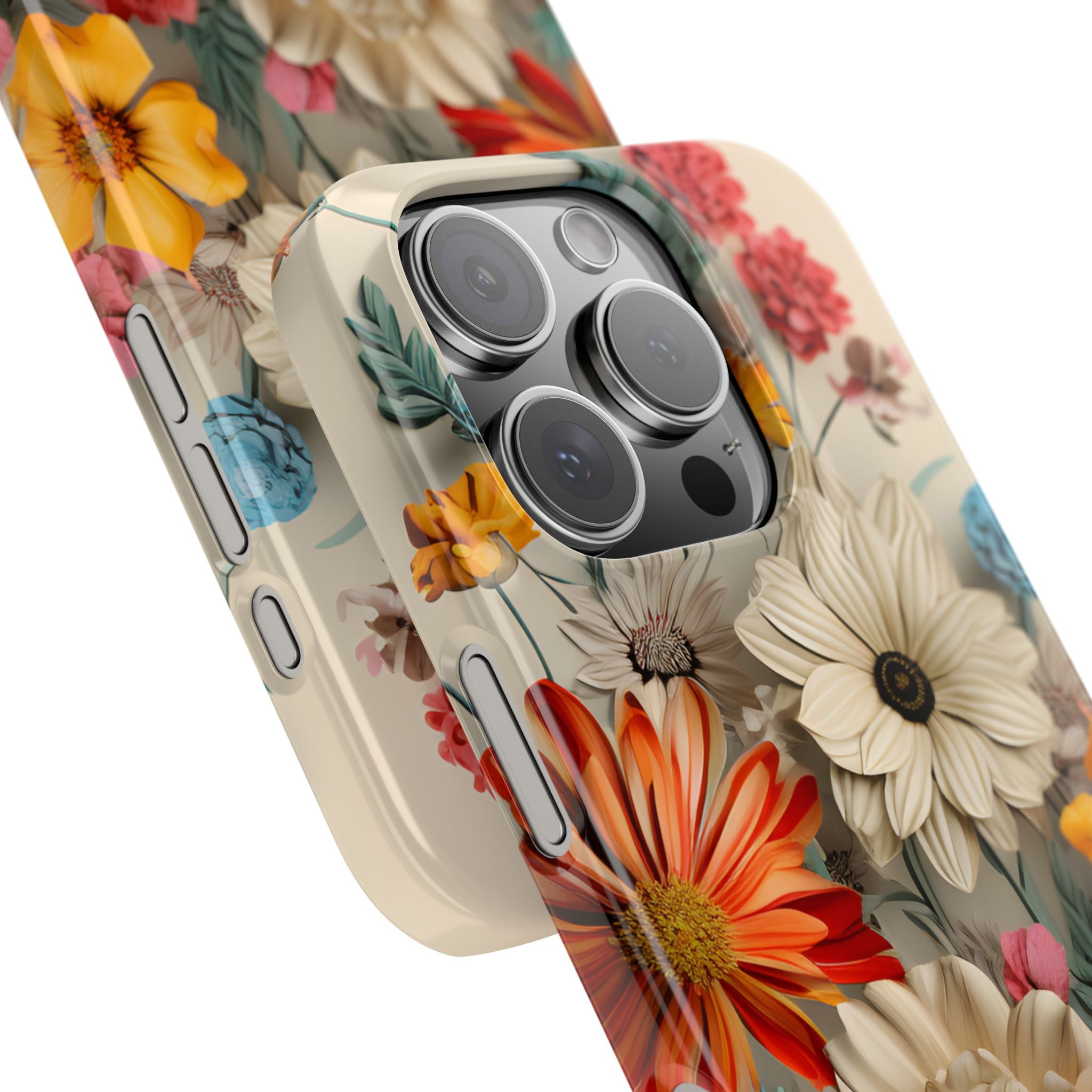 Wildflower iPhone Case: Vintage Style Floral Design, Slim Protective Cover