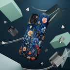 Blue Wildflower MagSafe iPhone Case: Dreamy Floral Design 14 15 16 Pro Plus Max