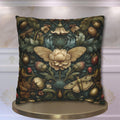 Midnight Morris Moody Pillow Cover: Arts and Crafts Moth Botanical Decor