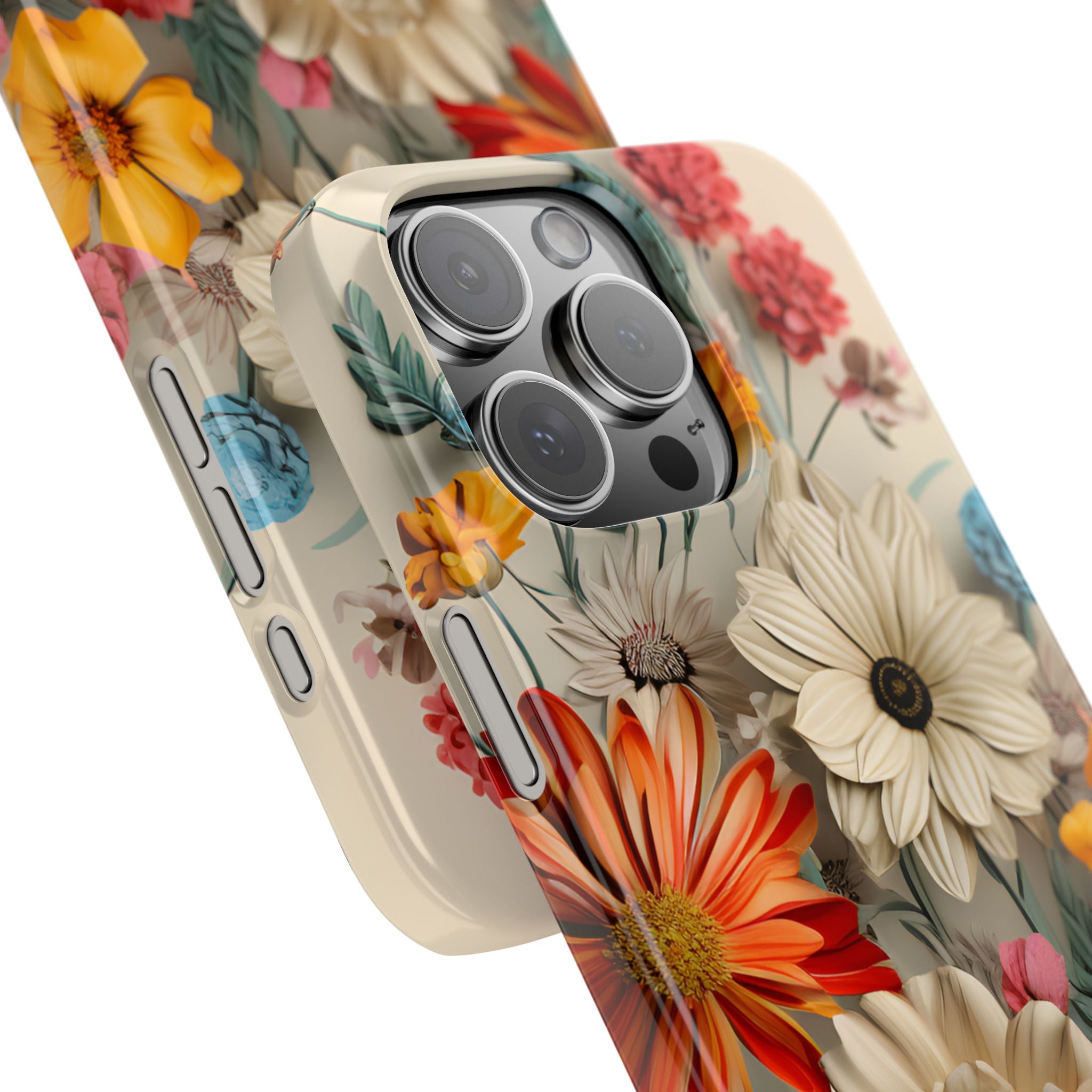 Wildflower iPhone Case: Vintage Style Floral Design, Slim Protective Cover