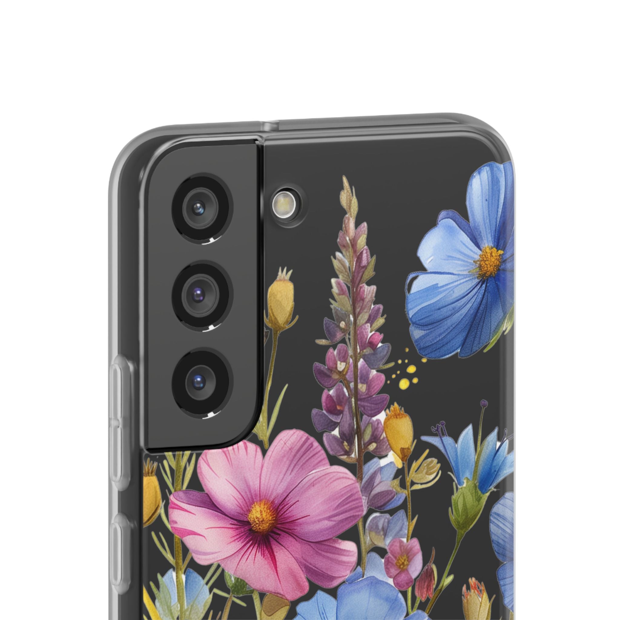 Floral Phone Case: Slim Matte TPU Cover, Wildflower Garden