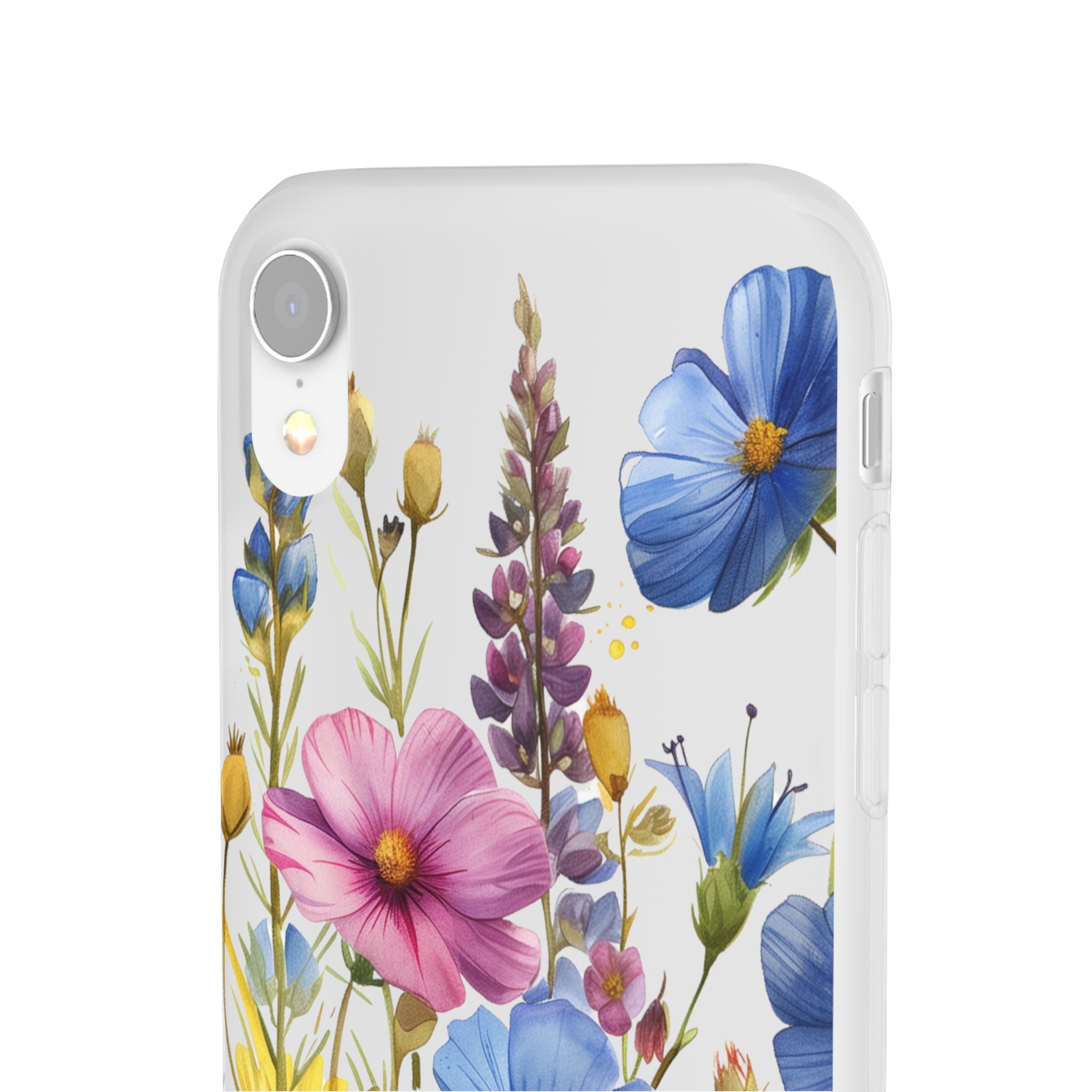 Floral Phone Case: Slim Matte TPU Cover, Wildflower Garden