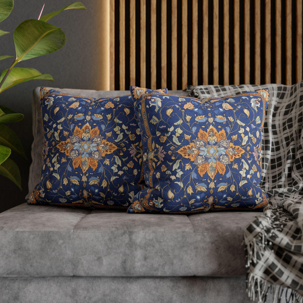 Bohemian William Morris Floral Pillowcase: Persian-Inspired Cushion Cover for Bedroom Decor