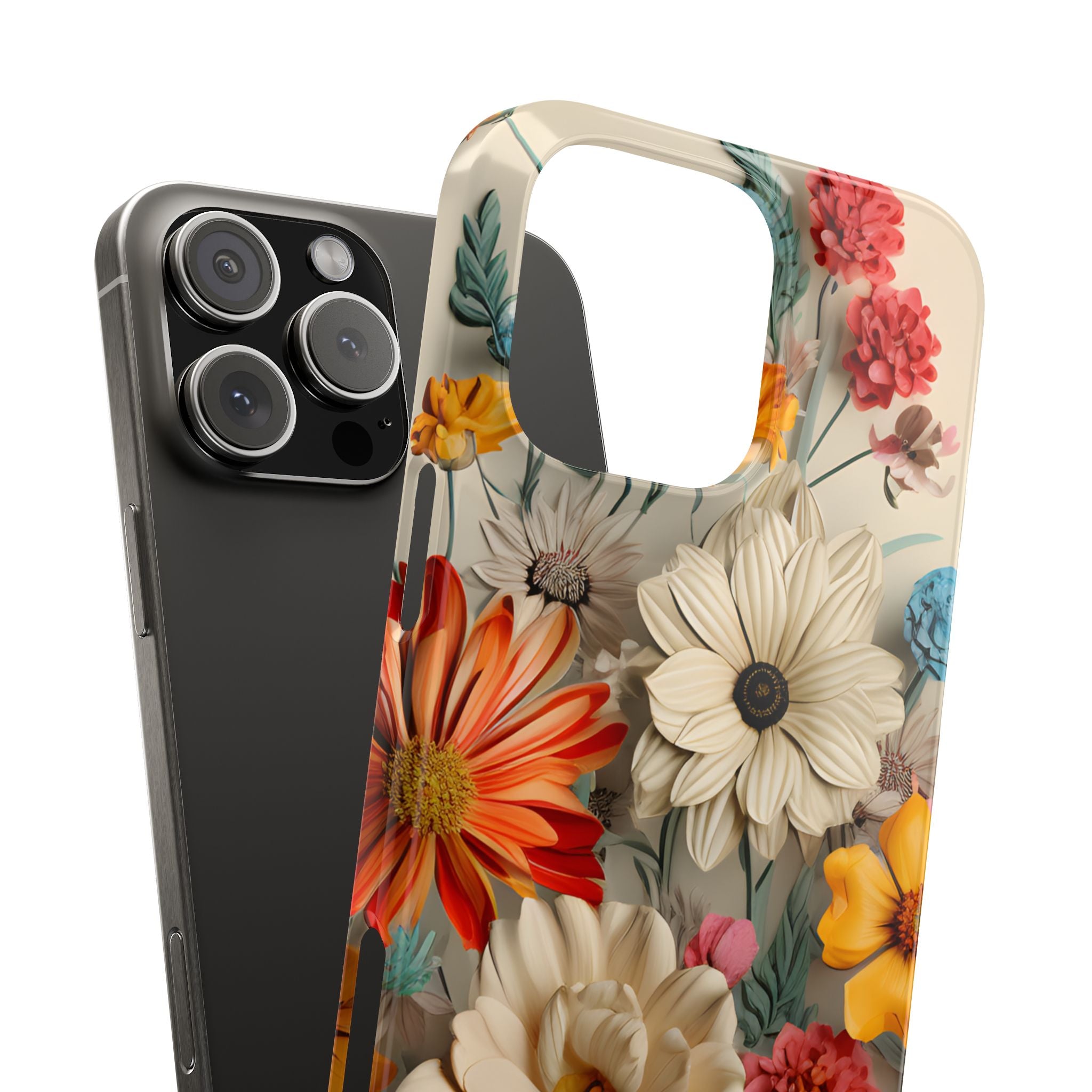 Wildflower iPhone Case: Vintage Style Floral Design, Slim Protective Cover