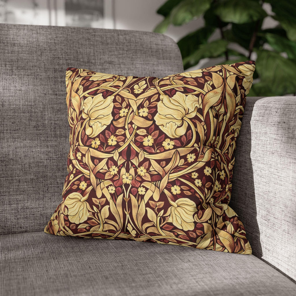 William Morris Pillow Cover: Burgundy Champagne Vintage Pimpernel Reconstructed