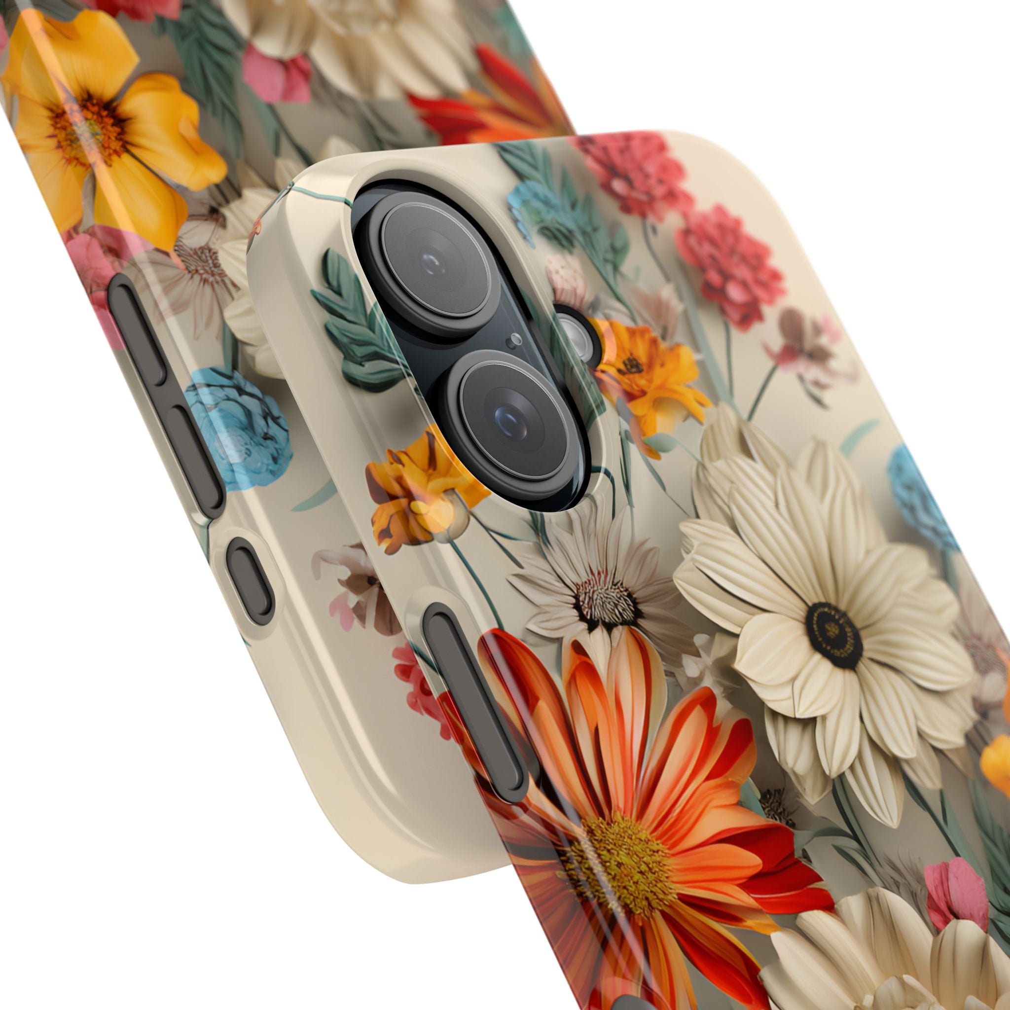 Wildflower iPhone Case: Vintage Style Floral Design, Slim Protective Cover