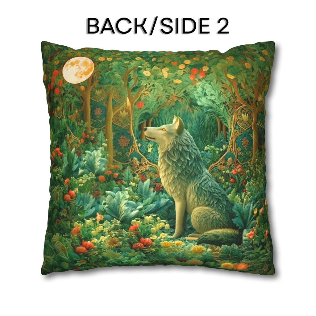 Mystical Wolf Moon Decorative Pillow