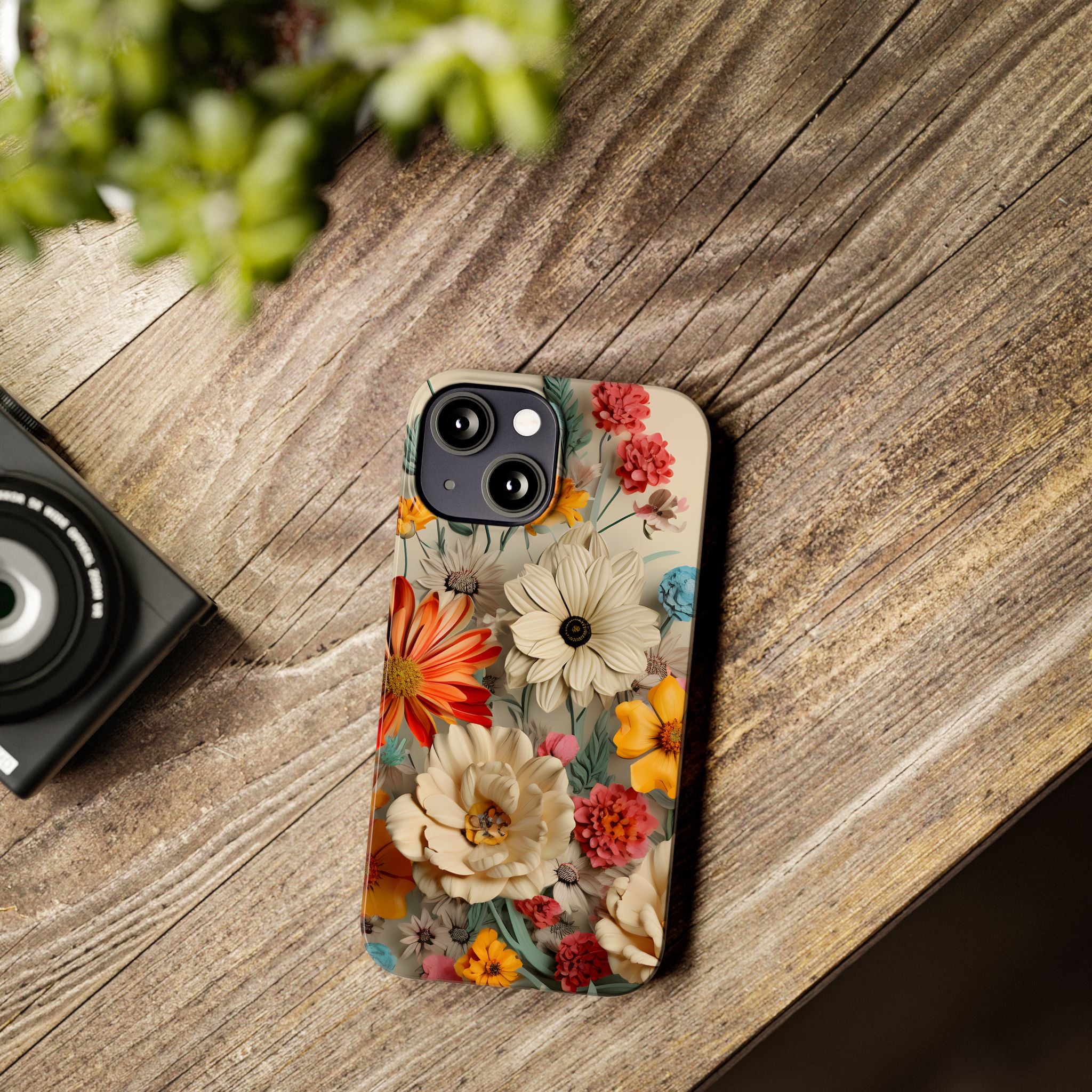 Wildflower iPhone Case: Vintage Style Floral Design, Slim Protective Cover