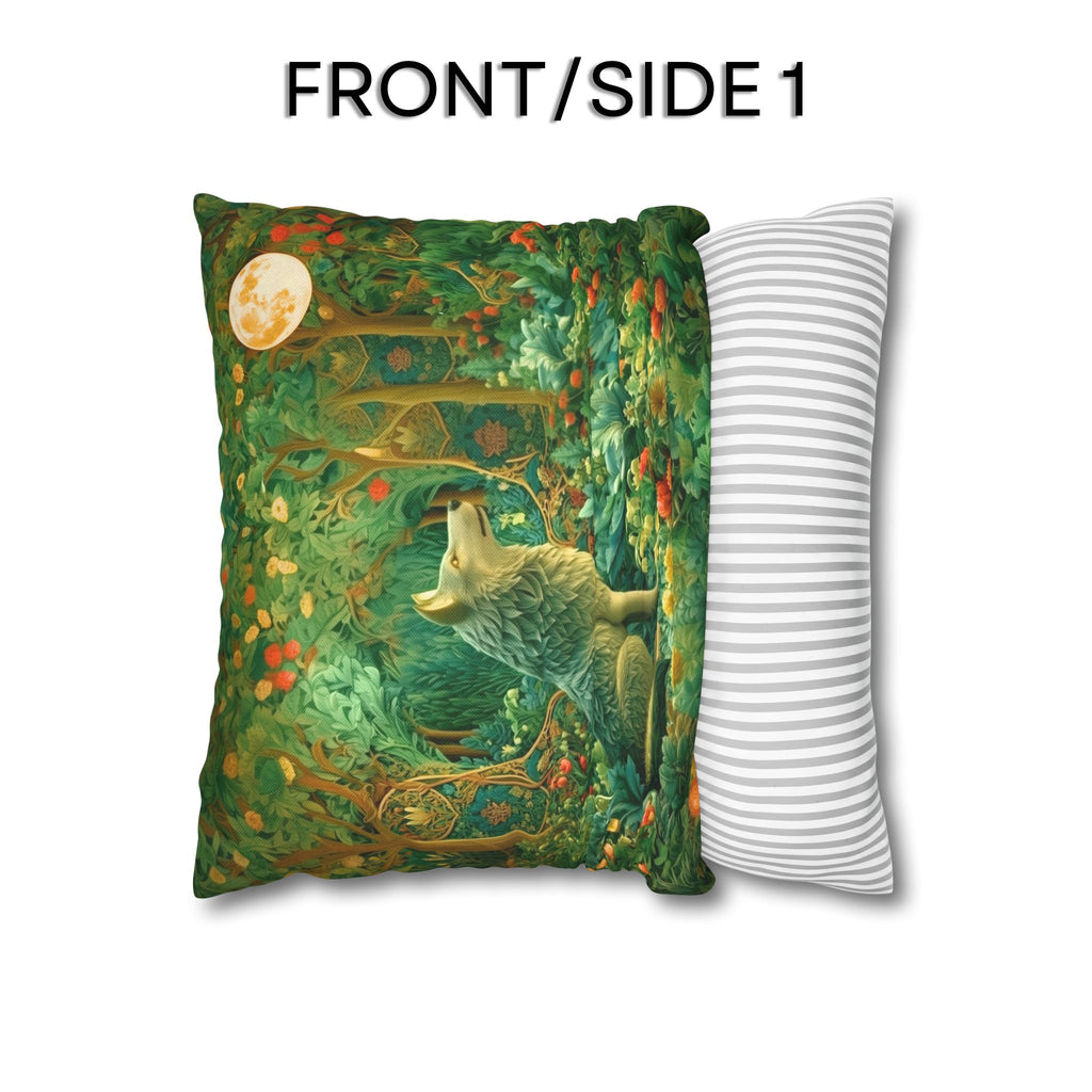 Mystical Wolf Moon Decorative Pillow