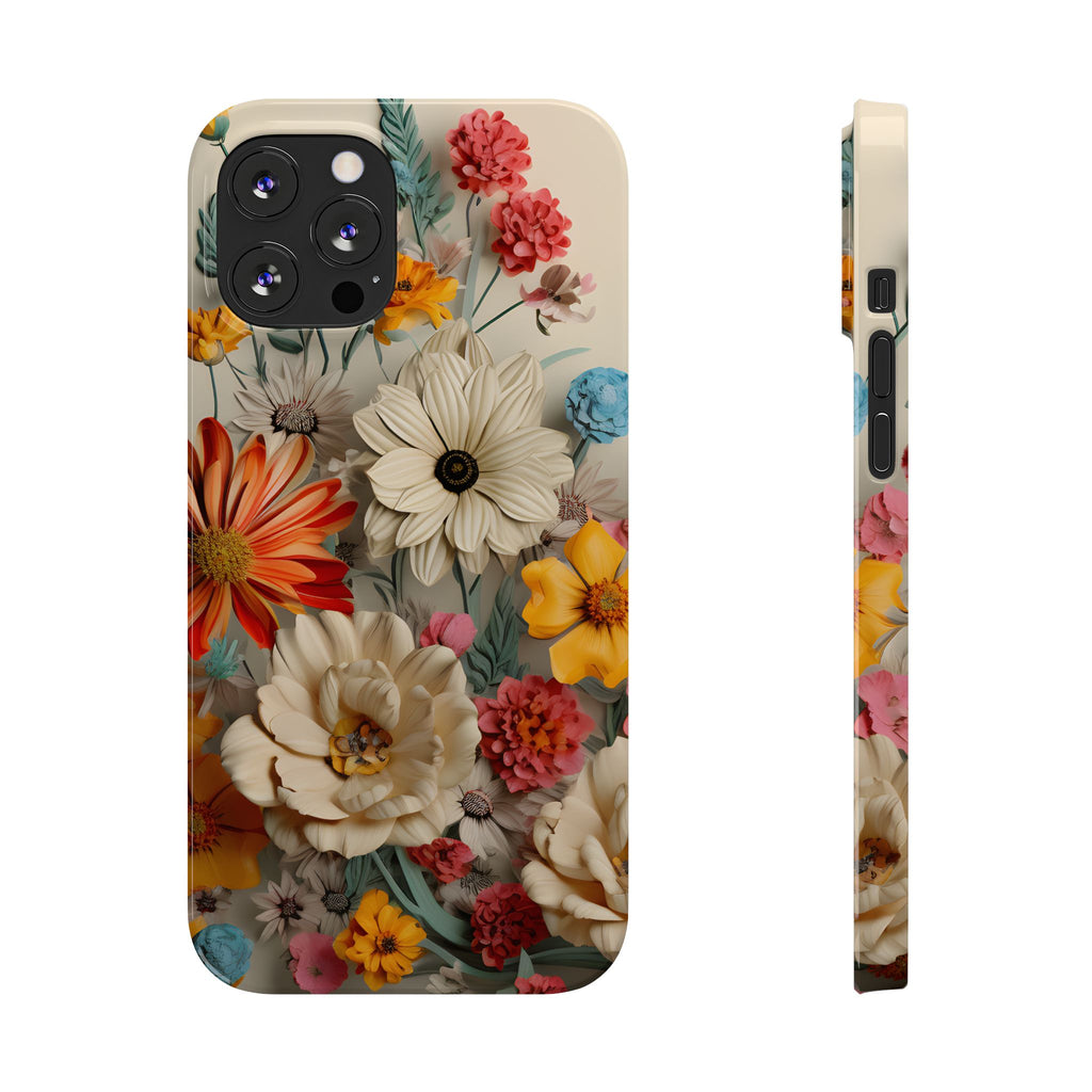 Wildflower iPhone Case: Vintage Style Floral Design, Slim Protective Cover