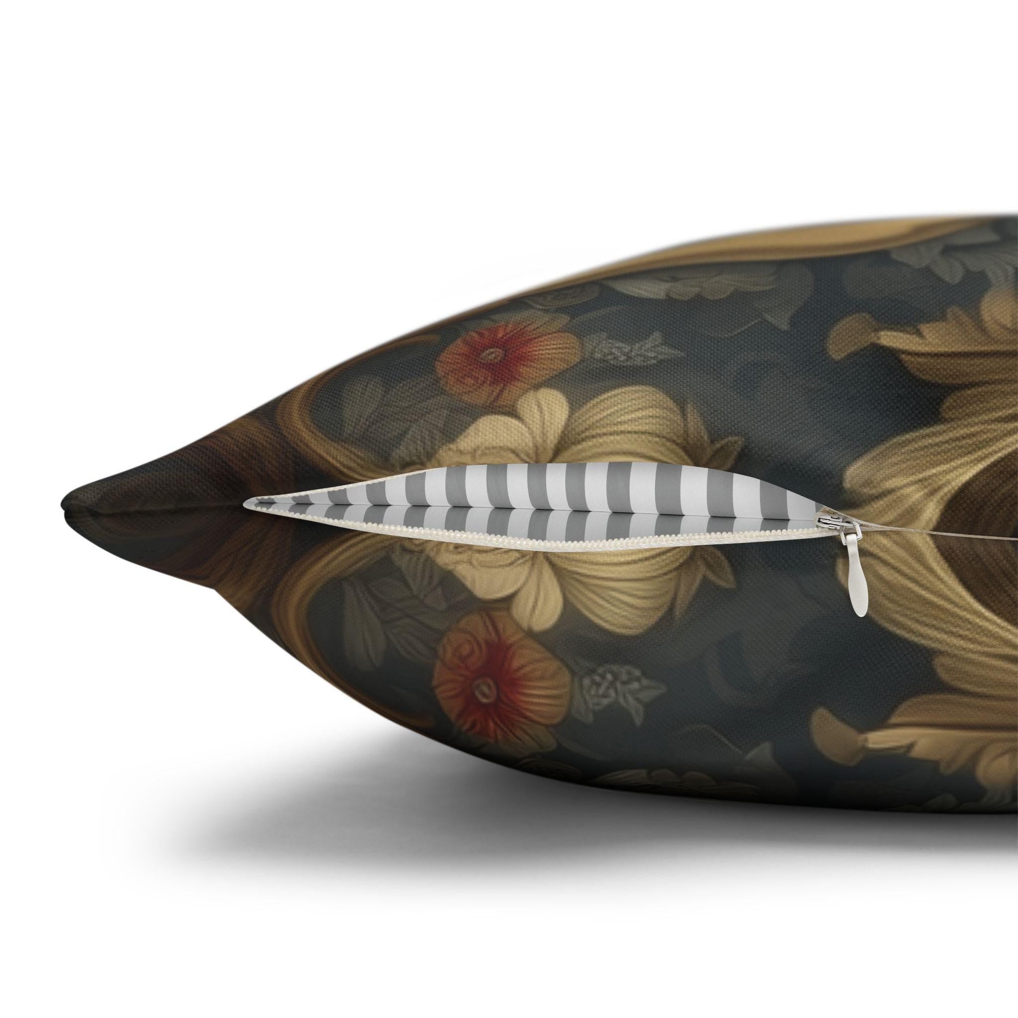 William Morris Wild Turkey Tapestry Pillow Cover: Autumn Harvest Thanksgiving Decor
