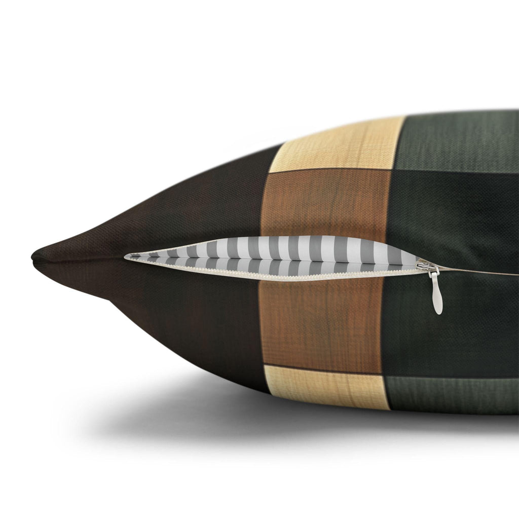 Geometric Abstract Pillowcase: Earthy Muted Tones, Modern Rustic Decor, Hand-painted Effect