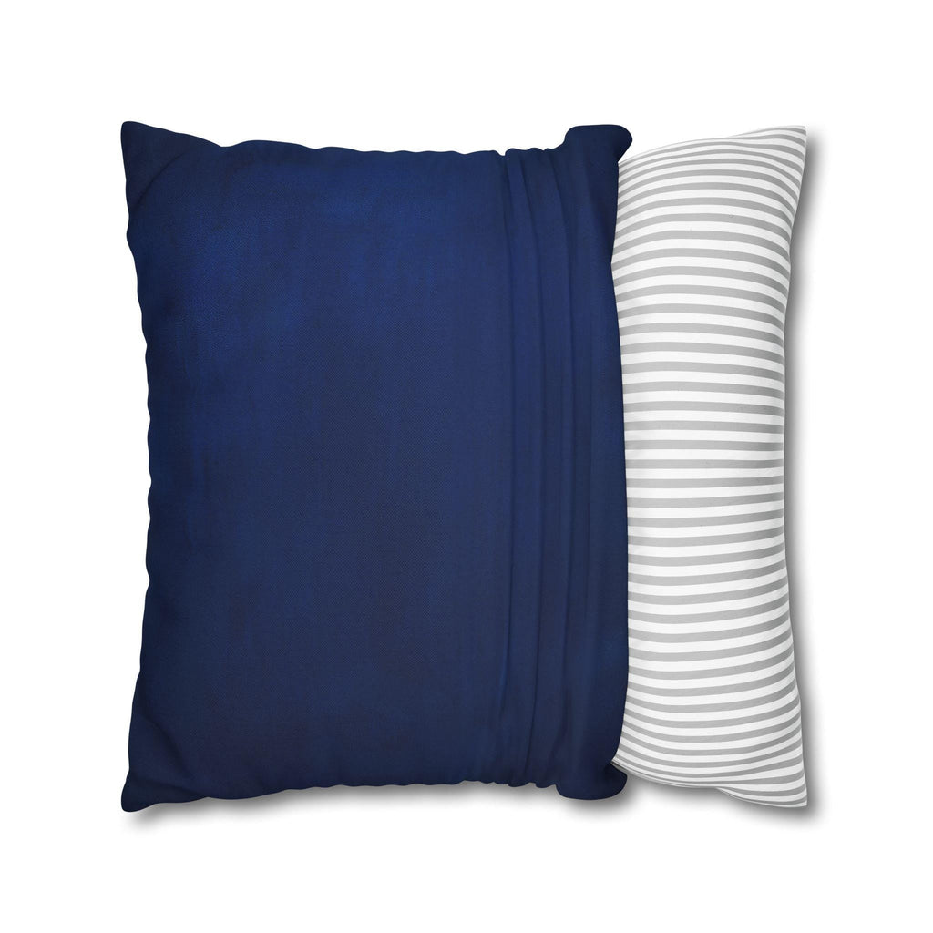 Royal Coat of Arms Pillowcase - Regal Golden Emblem on Royal Blue , Elegant Luxury Decor