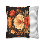 Peony Pillow Cover: Autumn Floral in Warm Rustic Colors