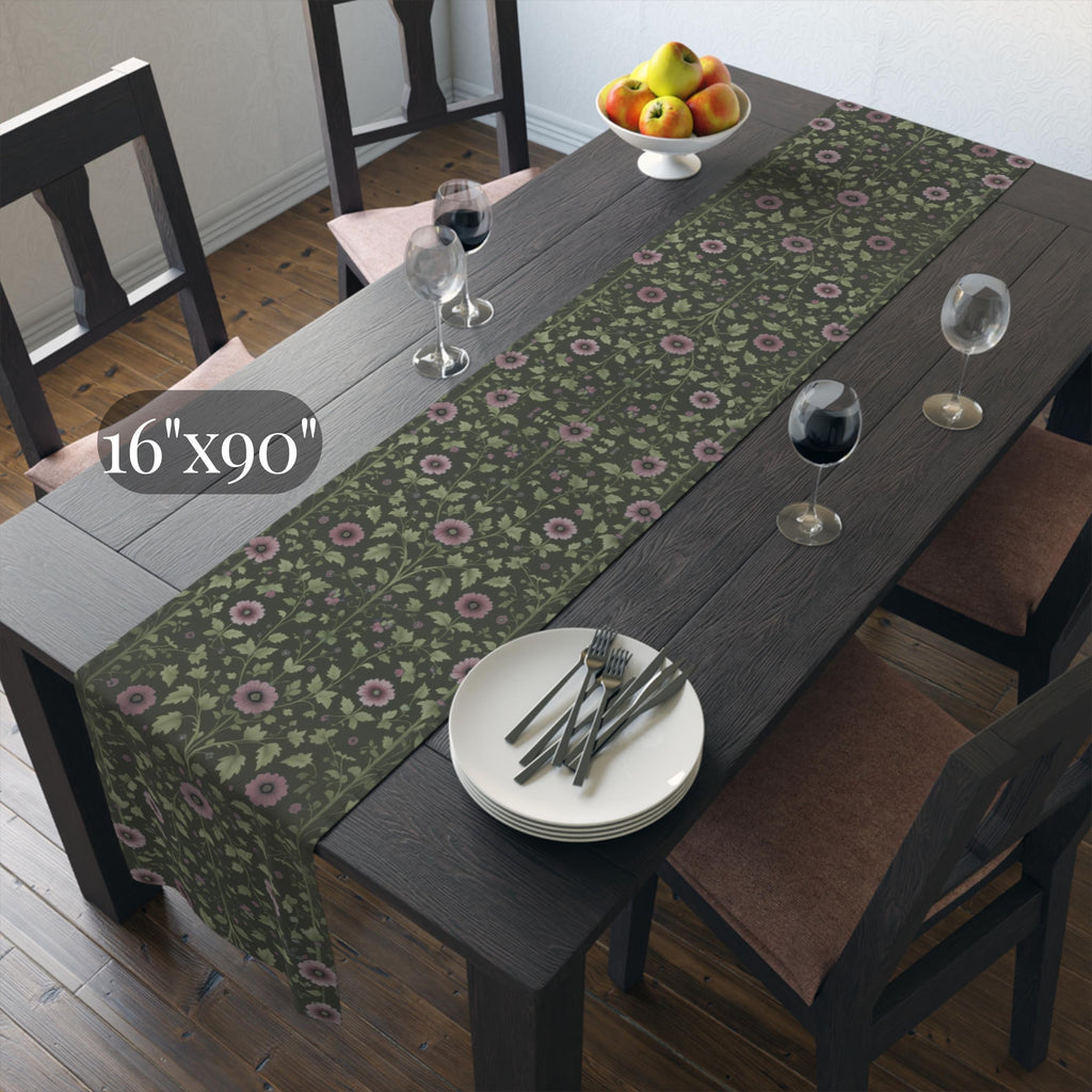 Elegant William Morris Arts and Crafts Floral Table Runner: 7 Colorway Choices