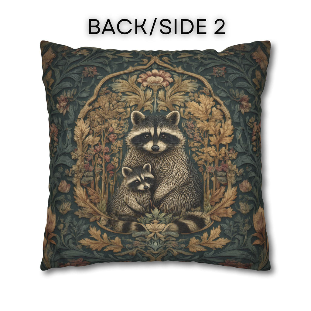 William Morris Raccoon Pillow Cover: Whimsical Woodland Animal Decor