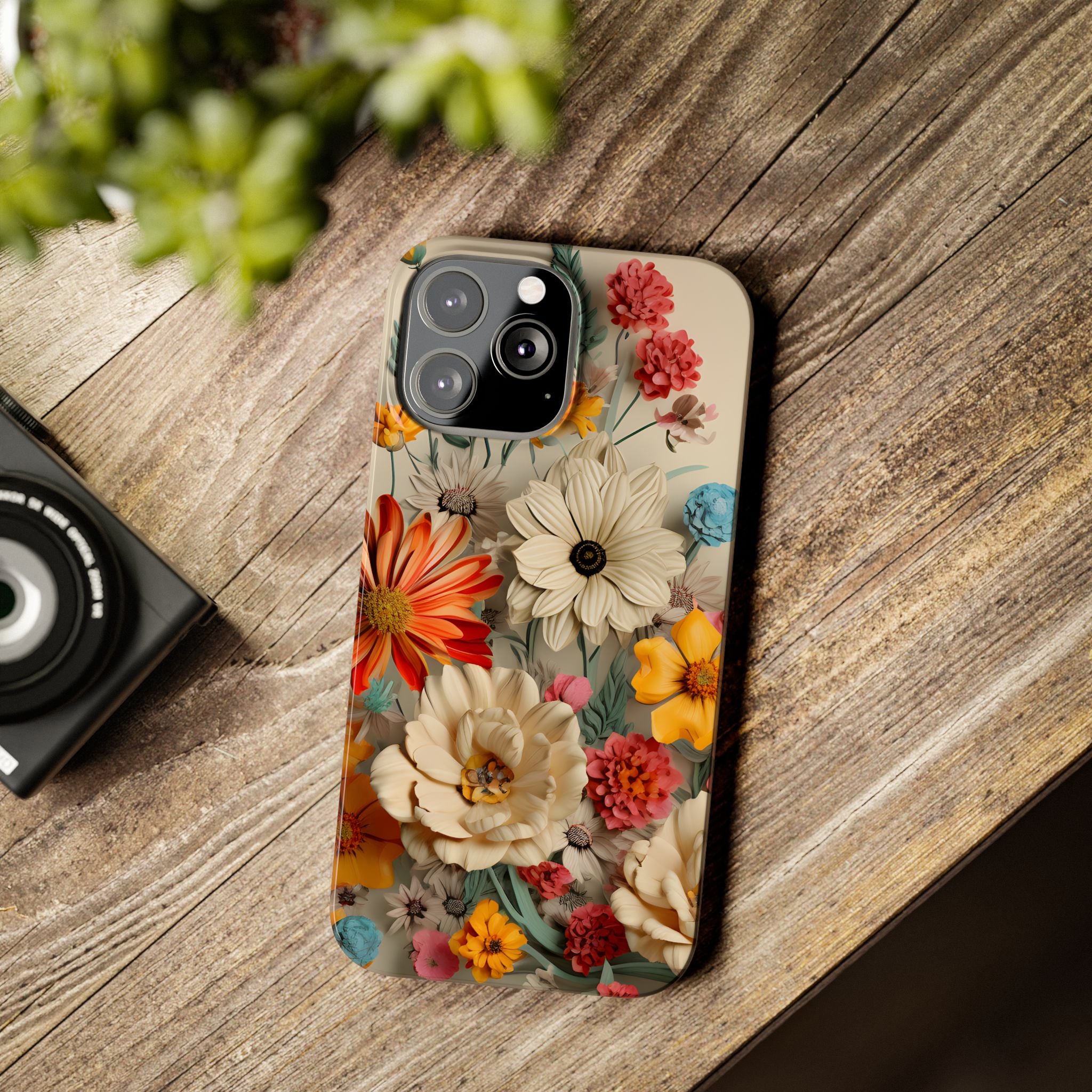 Wildflower iPhone Case: Vintage Style Floral Design, Slim Protective Cover