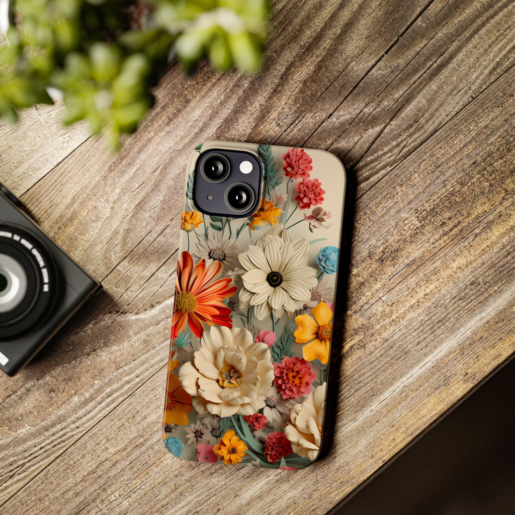 Wildflower iPhone Case: Vintage Style Floral Design, Slim Protective Cover