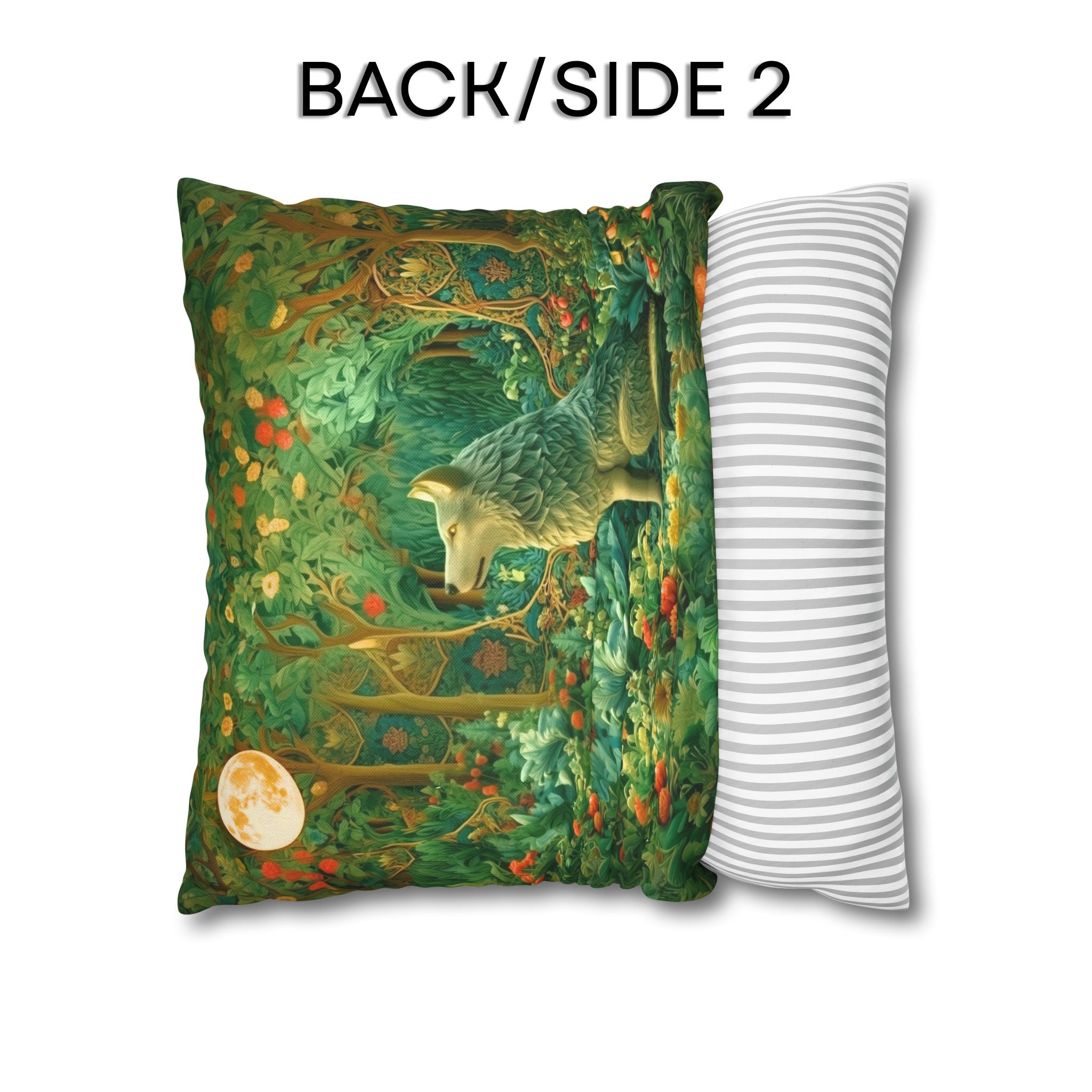 Mystical Wolf Moon Decorative Pillow