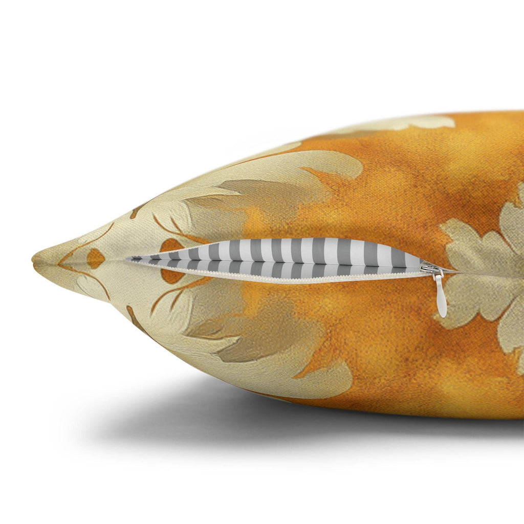 Damask Pillow Cover, Pumpkin Spice Fall Decor, Elegant Accent Pillow