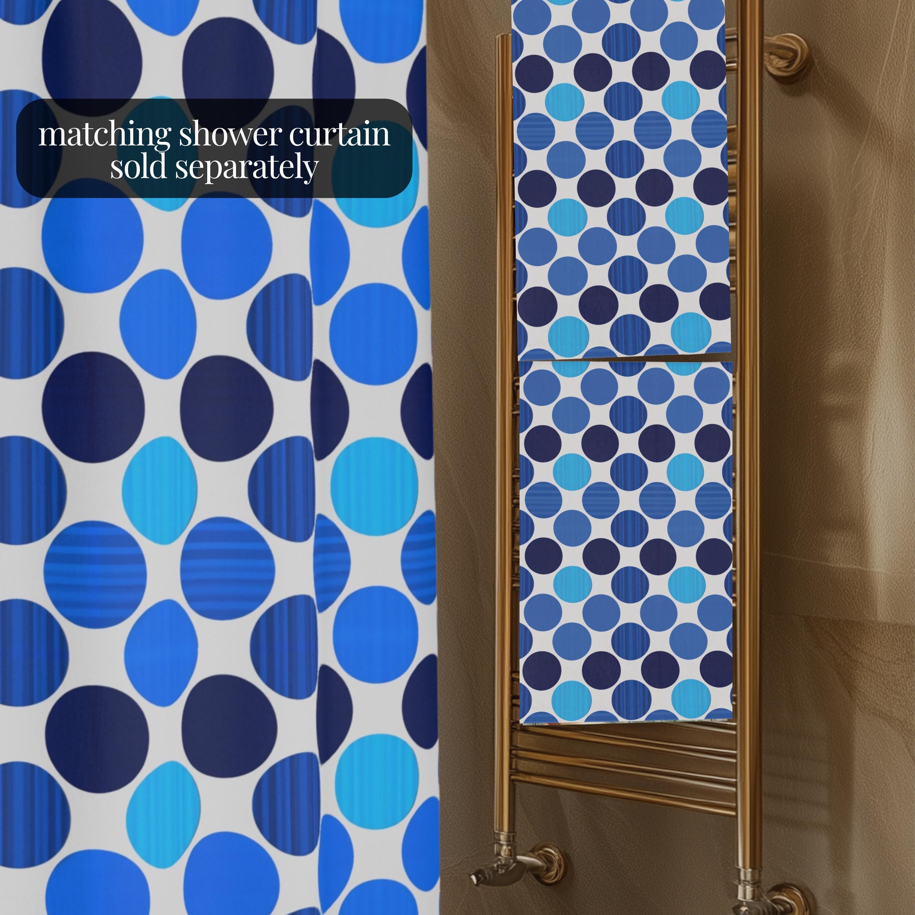 Bauhaus Hand Towel: Retro Mid Century Modern Polka Dot Decor