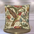Vintage  Style William Morris Hummingbird Botanical Pillow Cover: Traditional Floral Bird Cushion Home Accent