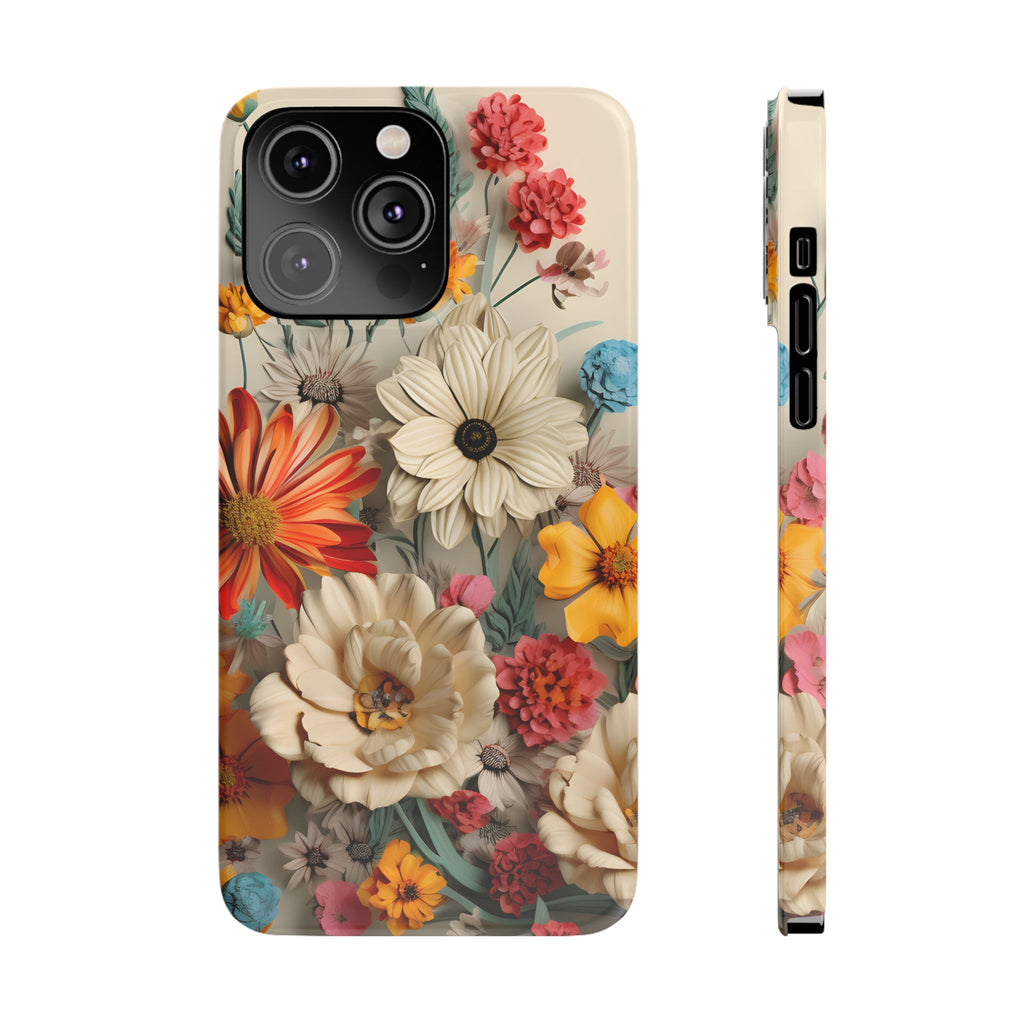 Wildflower iPhone Case: Vintage Style Floral Design, Slim Protective Cover