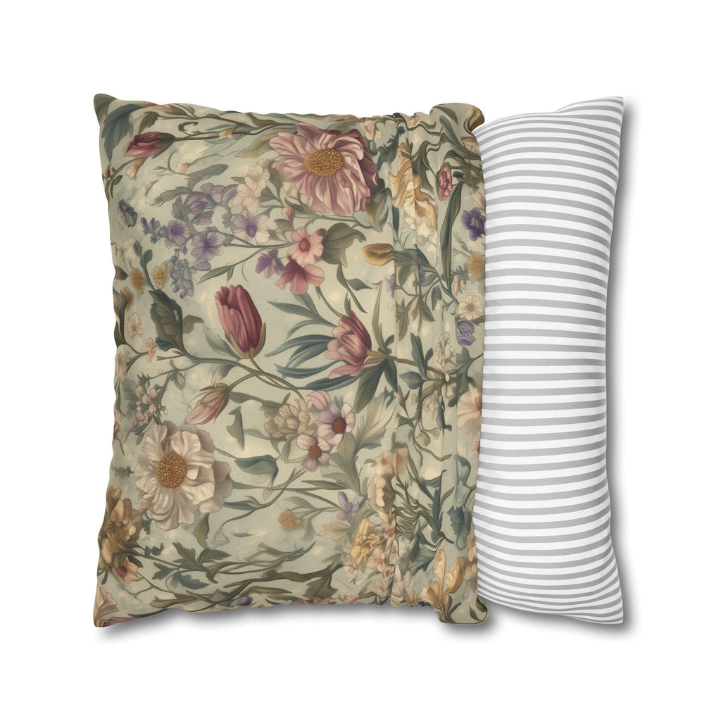 William Morris Inspired Botanical Tapestry Pillowcase: Arts and Crafts Floral Cushion Cover