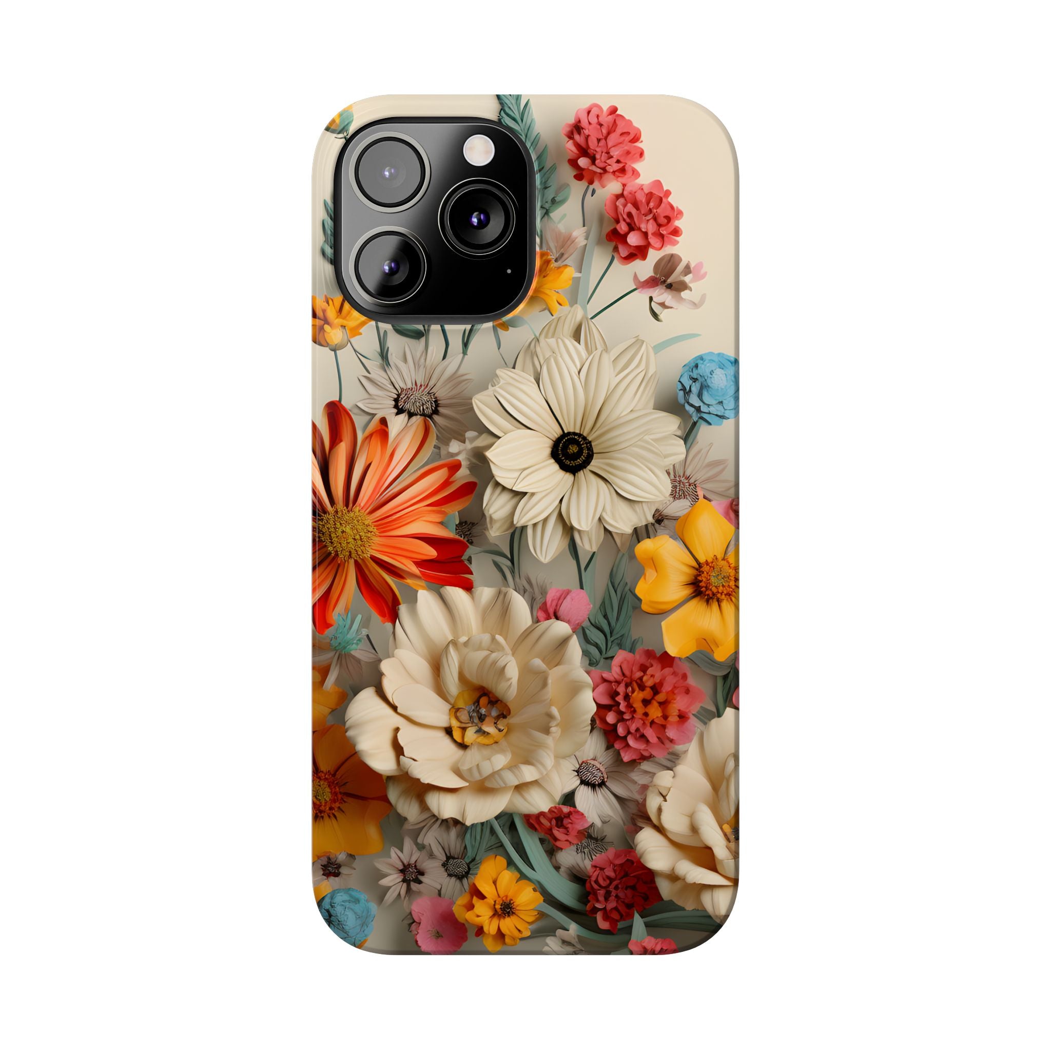 Wildflower iPhone Case: Vintage Style Floral Design, Slim Protective Cover