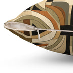 Geometric Earth Tone Throw Pillow: Modern Abstract Decor