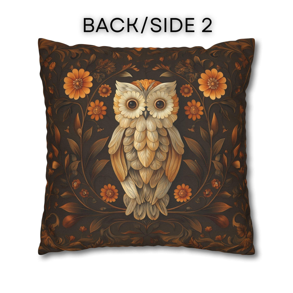 William Morris Owl Pillow Cover: Whimsical Woodland Animal Decor