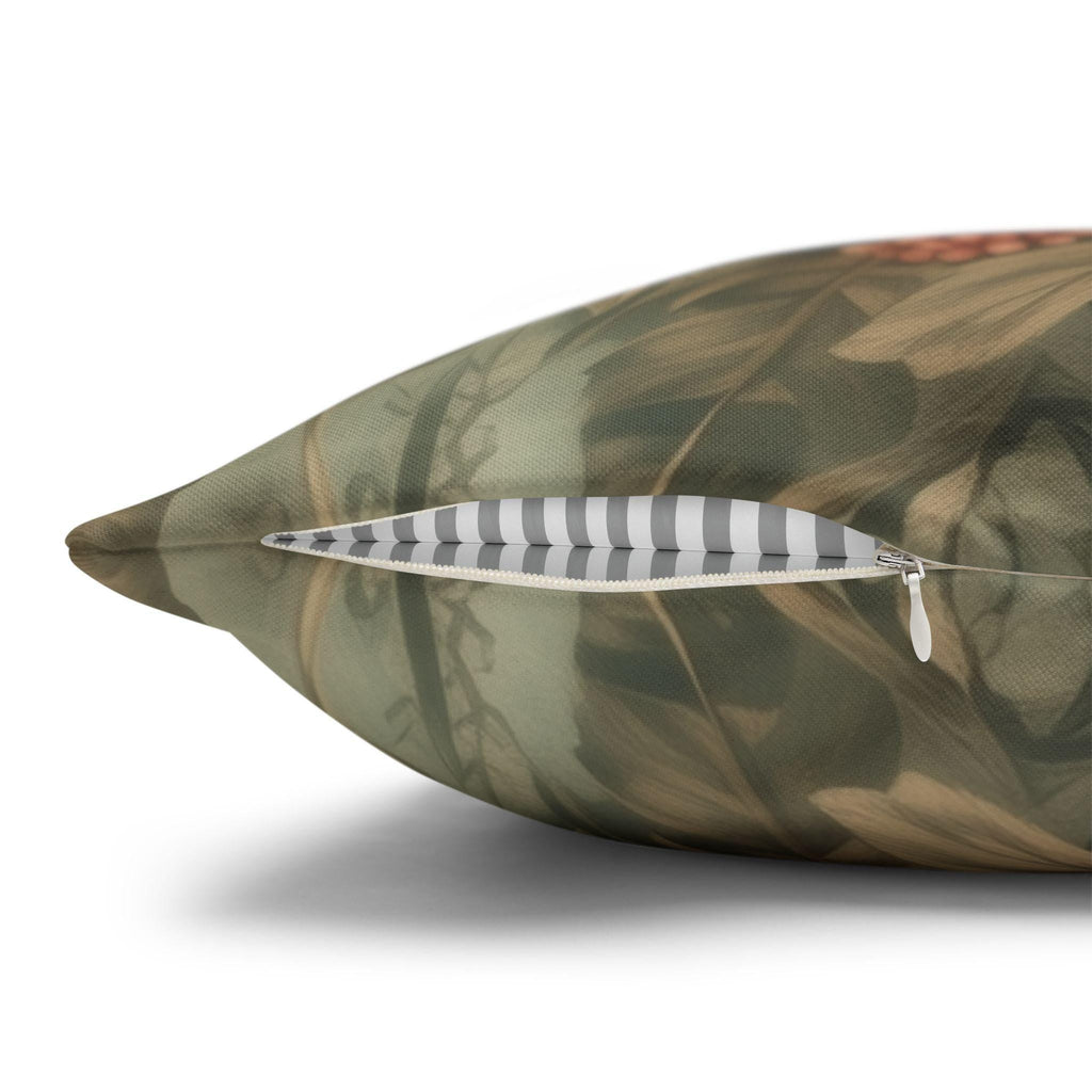 William Morris Botanical Pillow Cover: Sage Blush Teal Hummingbird Arts & Crafts Accent