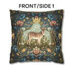 Donkey Garden Floral Pillow Cover: William Morris Inspired Botanical Meadow Decor