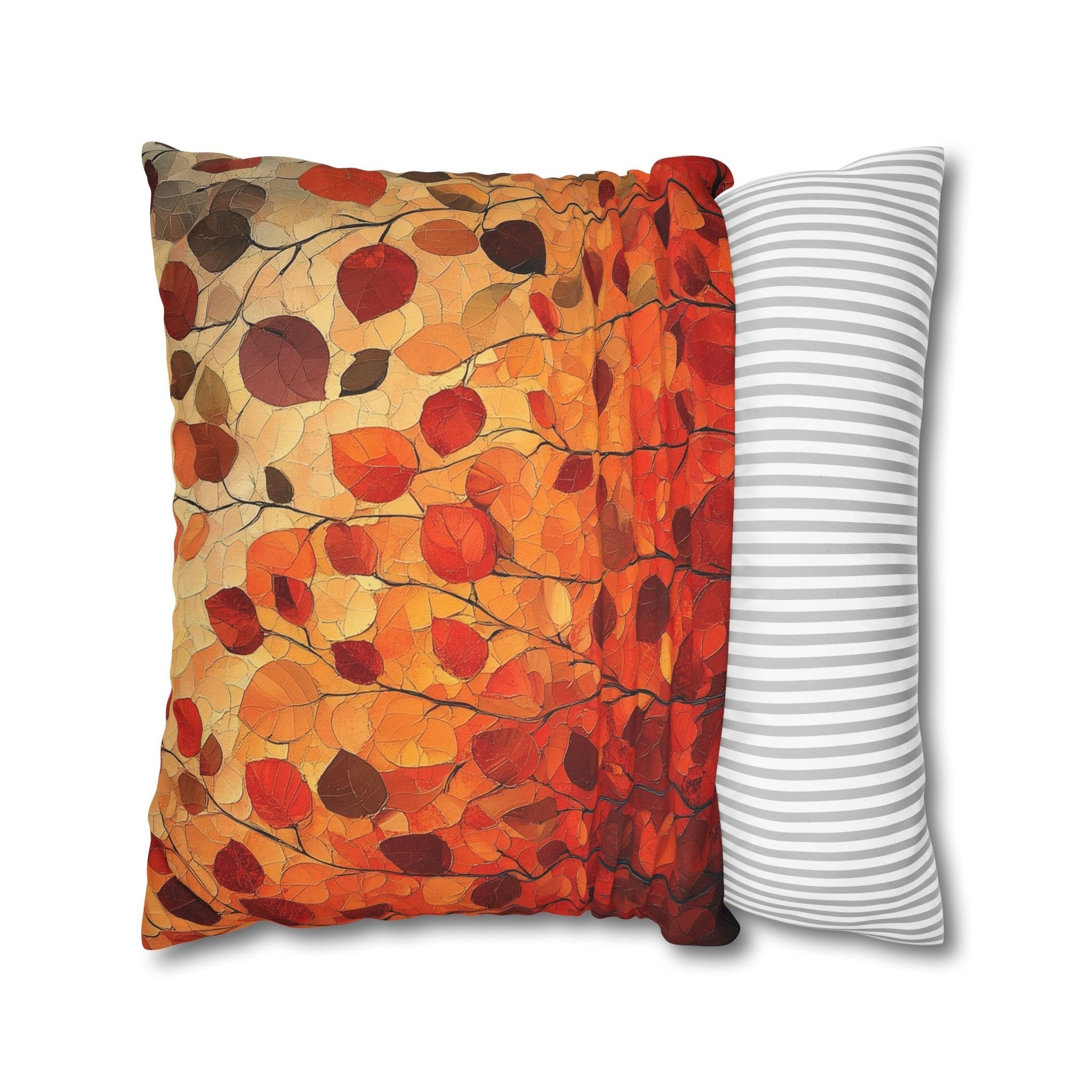 Autumn Leaves Pillow Cover | Vibrant Fall Colors with Ombré effect | Seasonal Home Decor