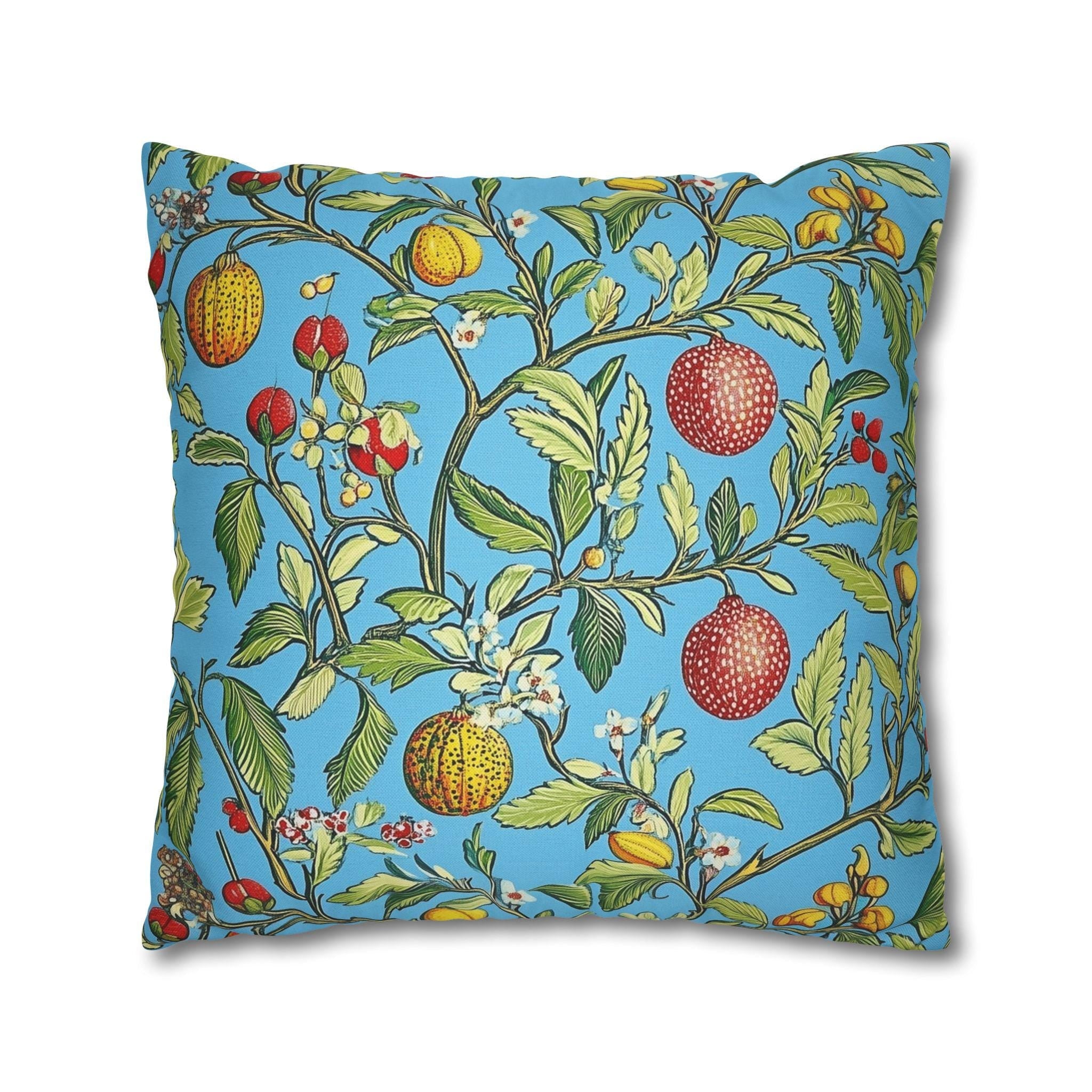 William Morris Botanical Pillow Cover: Four Fruits Vintage Style Cottagecore Decor