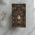 William Morris Inspired Christmas Hand Towel: Nostalgia Santa Claus