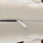 Flocked Reindeer: Intricately Detailed Lumbar Pillow with Snowy Winter Backdrop