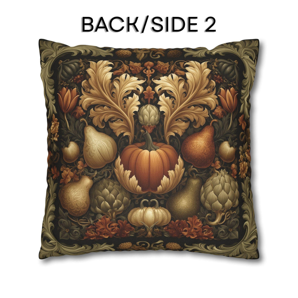 William Morris Inspired Pillow Cover: Vintage Style Autumn Harvest Tapestry