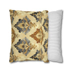 French Farmhouse Damask Pillow Cover: Elegant Home Decor