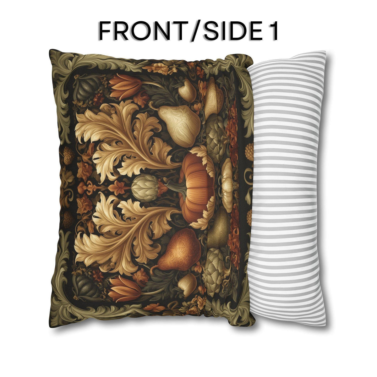 William Morris Inspired Pillow Cover: Vintage Style Autumn Harvest Tapestry