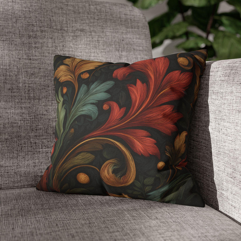 William Morris Autumn Leaf Pillow Cover: Tapestry Style Holiday Decor