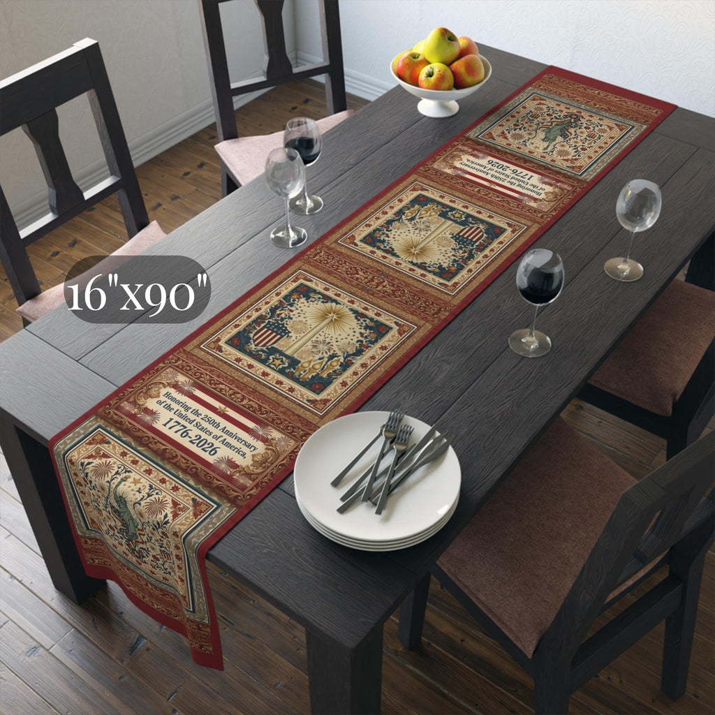 Patriotic Table Runner: America 250th Anniversary Home Decor
