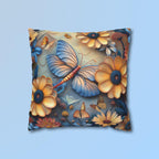 William Morris Inspired Butterfly Pillow Cover, Floral Nature Design