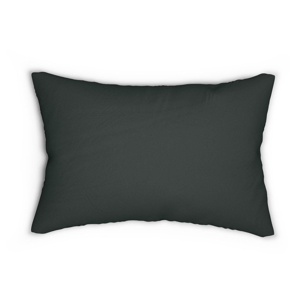 William Morris Inspired Christmas Lumbar Pillow: Rustic Santa Snowman Woodland Pine & Holly Illustration