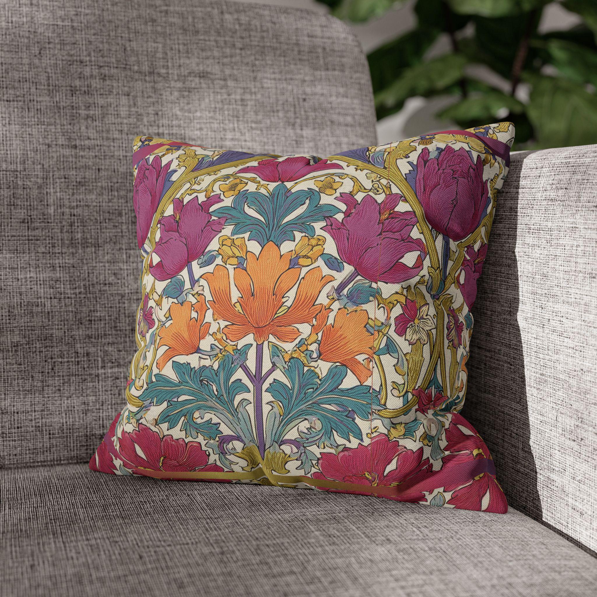 William Morris Style Hyacinth Pillow Cover: John Henry Dearle Inspired Floral