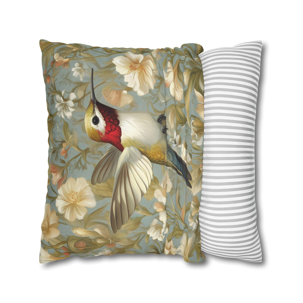 William Morris Hummingbird Pillow Cover: Arts & Crafts Floral Cushion