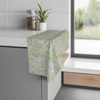 William Morris inspired Hand Towel: Soft Sage Botanical with Muted Lavender